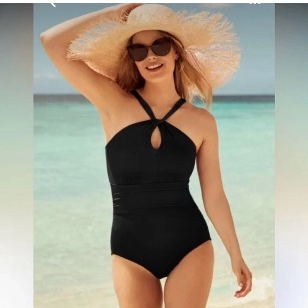 Lands End MULTI WAY  one piece swimsuit high neck
